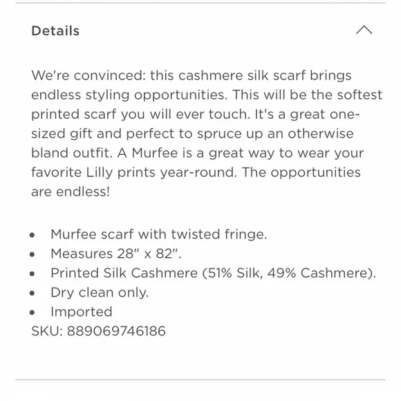 Lilly Pulitzer Lilly loves DC Murfee scarf - Picture 11 of 11